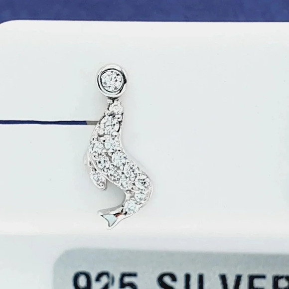 "925 Sterling Silver CZ Stud Earrings for Women/Girl, US925P1242 - Picture 5 of 8